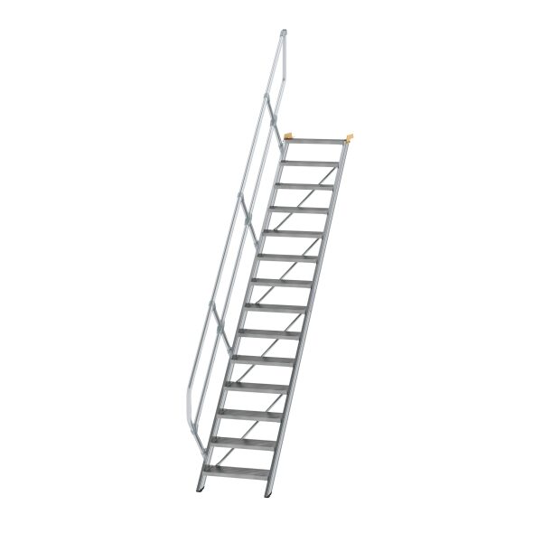 Treppe 45° Stufenbreite 600 mm 14 Stufen Aluminium...