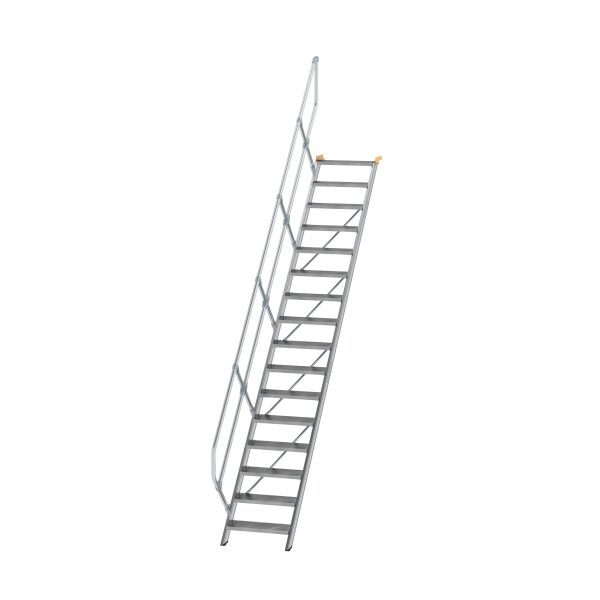 Treppe 45° Stufenbreite 600 mm 16 Stufen Aluminium...