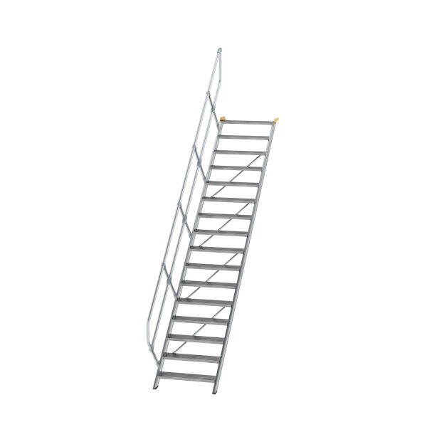 Treppe 45° Stufenbreite 800 mm 16 Stufen Aluminium...