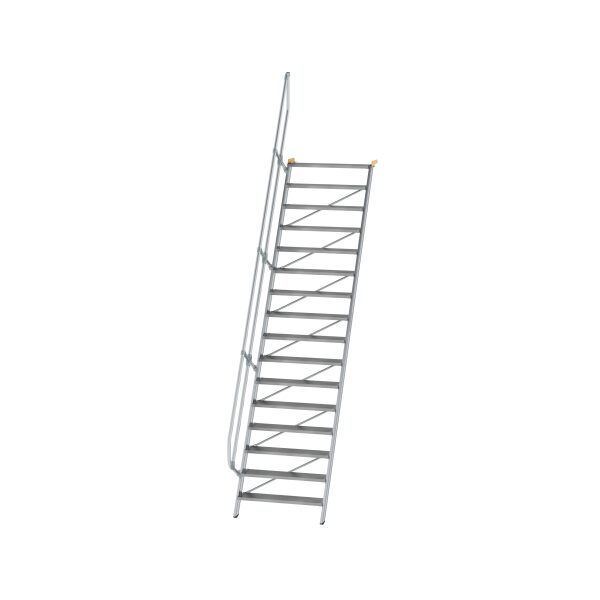 Treppe 60° Stufenbreite 1000 mm 16 Stufen Aluminium...