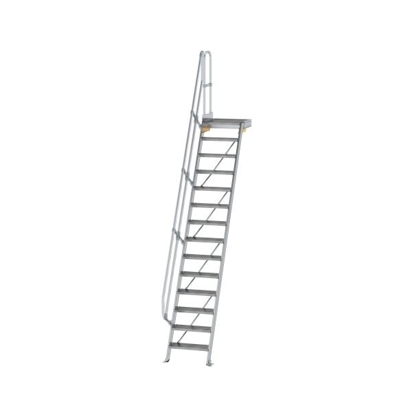 Treppe mit Plattform 60° Stufenbreite 600 mm 14...