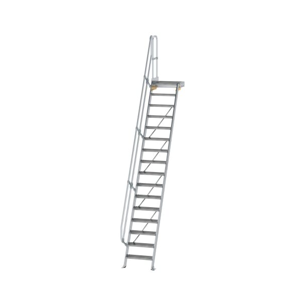 Treppe mit Plattform 60° Stufenbreite 600 mm 16...