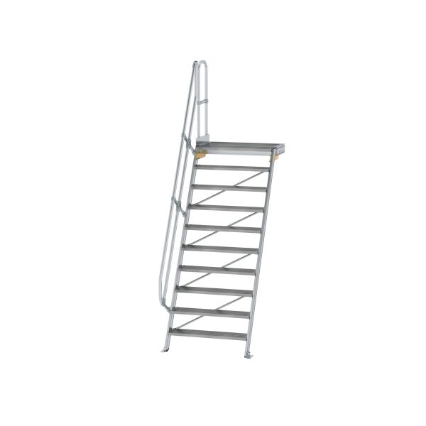 Treppe mit Plattform 60° Stufenbreite 1000 mm 10...