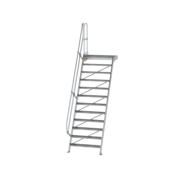 Treppe mit Plattform 60° Stufenbreite 1000 mm 12...