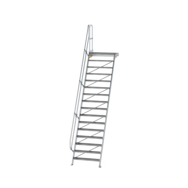 Treppe mit Plattform 60° Stufenbreite 1000 mm 16...