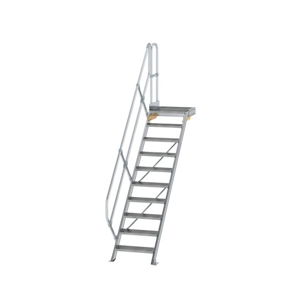 Treppe mit Plattform 45° Stufenbreite 600 mm 10...