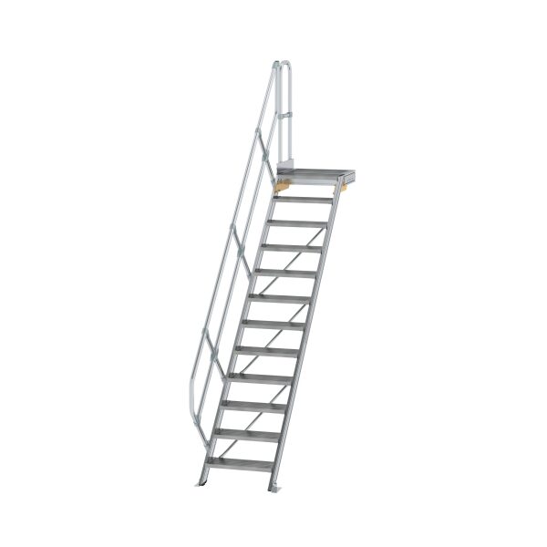 Treppe mit Plattform 45° Stufenbreite 600 mm 12...