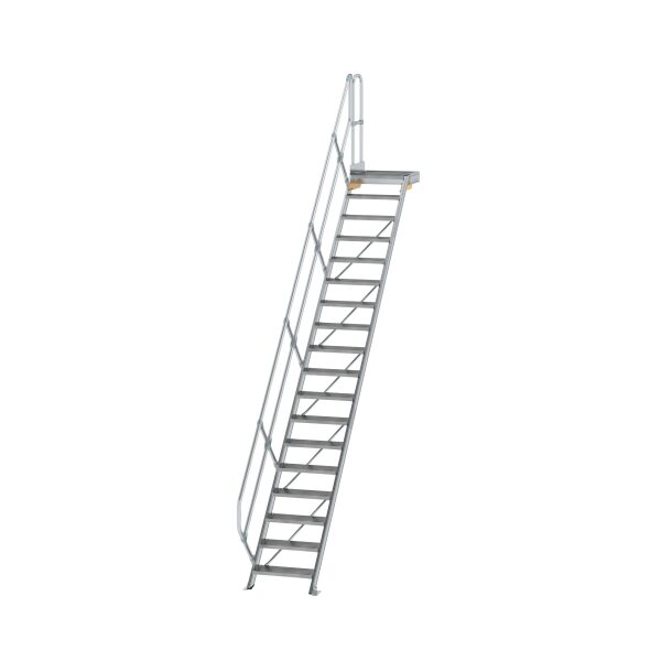 Treppe mit Plattform 45° Stufenbreite 600 mm 18...