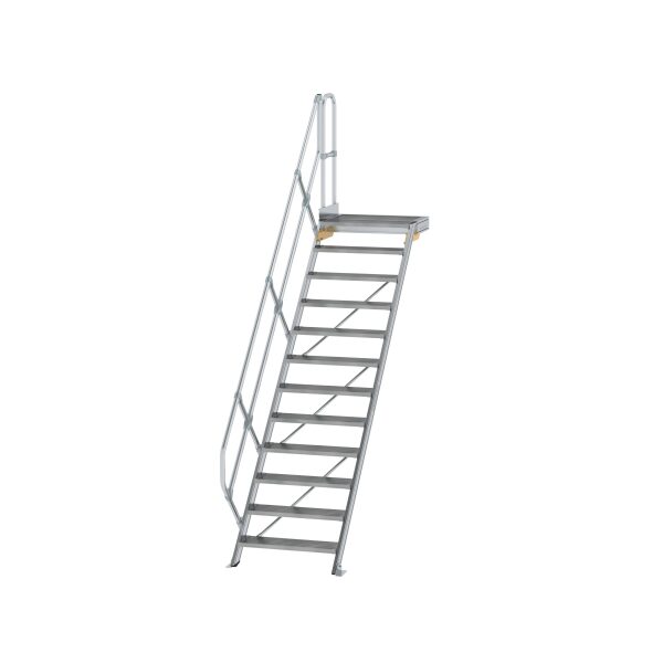 Treppe mit Plattform 45° Stufenbreite 800 mm 12...