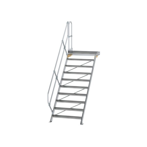 Treppe mit Plattform 45° Stufenbreite 1000 mm 10...