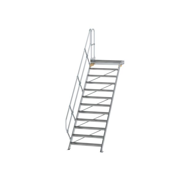 Treppe mit Plattform 45° Stufenbreite 1000 mm 12...