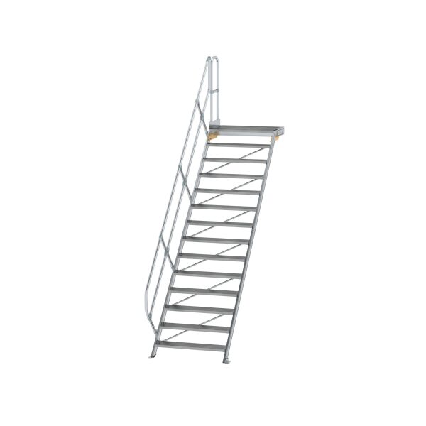 Treppe mit Plattform 45° Stufenbreite 1000 mm 14...