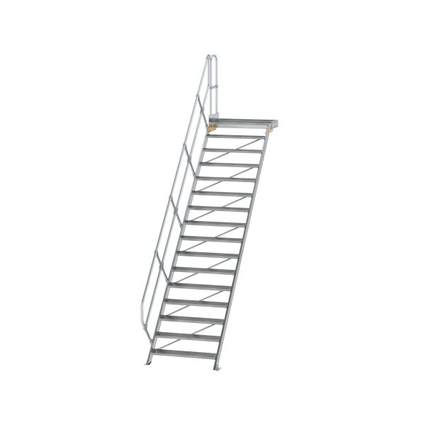 Treppe mit Plattform 45° Stufenbreite 1000 mm 16...