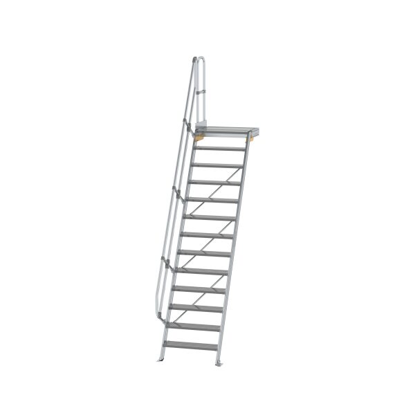 Treppe mit Plattform 60° Stufenbreite 800 mm 13...