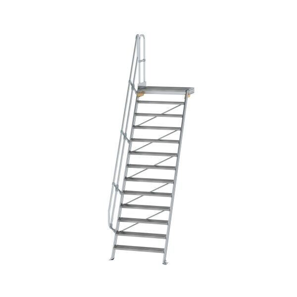 Treppe mit Plattform 60° Stufenbreite 1000 mm 13...