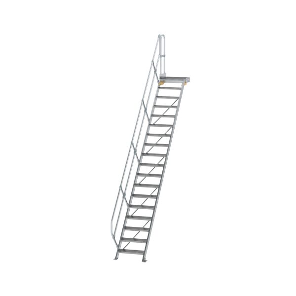 Treppe mit Plattform 45° Stufenbreite 600 mm 17...