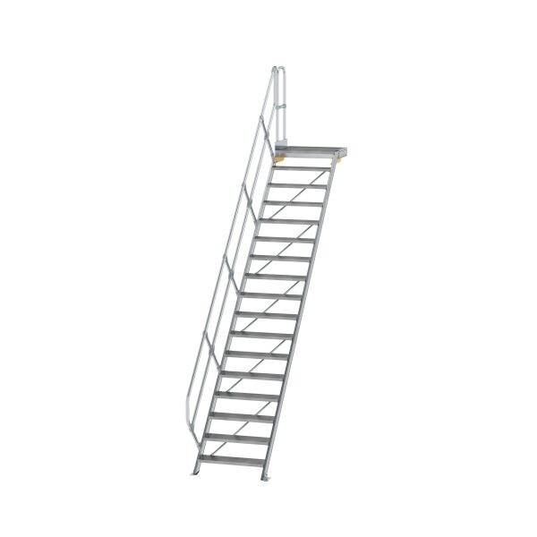 Treppe mit Plattform 45° Stufenbreite 800 mm 17...