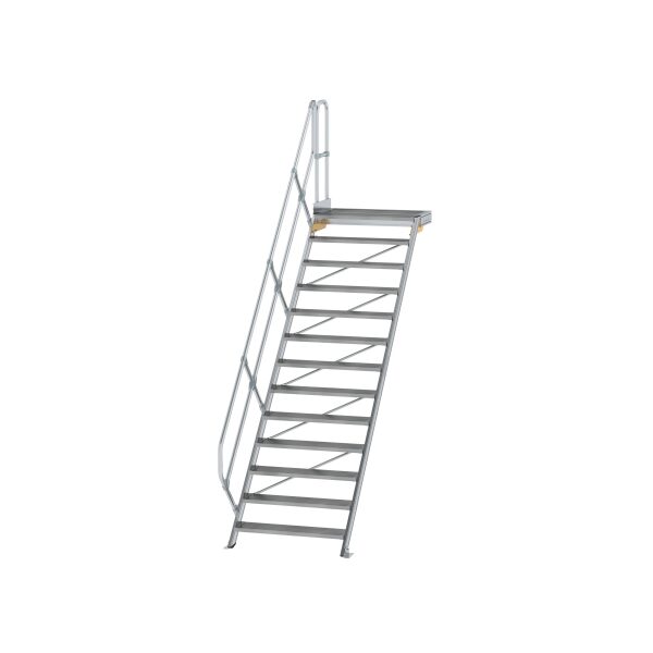 Treppe mit Plattform 45° Stufenbreite 1000 mm 13...