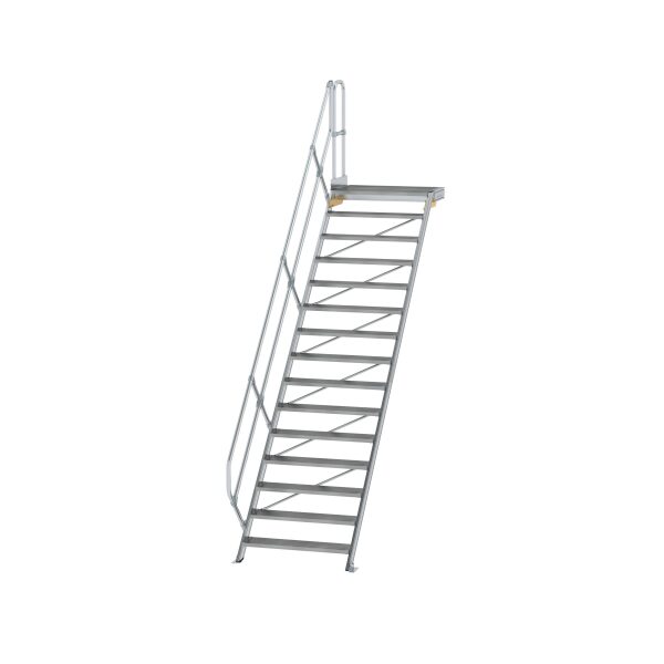 Treppe mit Plattform 45° Stufenbreite 1000 mm 15...