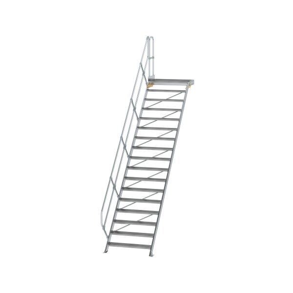 Treppe mit Plattform 45° Stufenbreite 1000 mm 17...