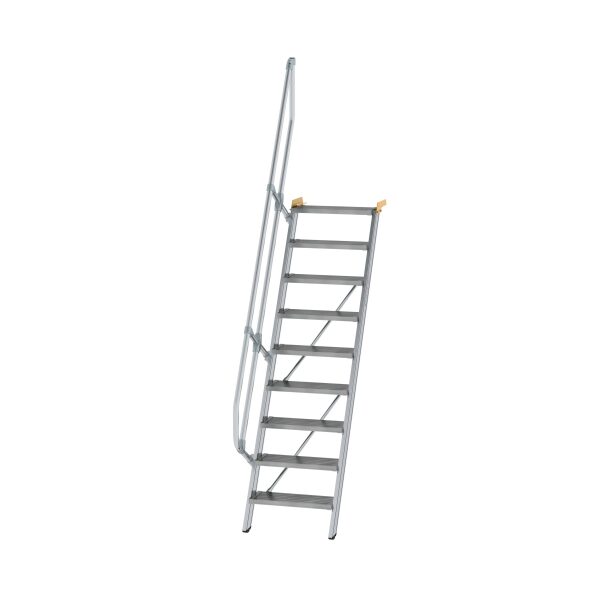 Treppe 60° Stufenbreite 600 mm 9 Stufen Aluminium...