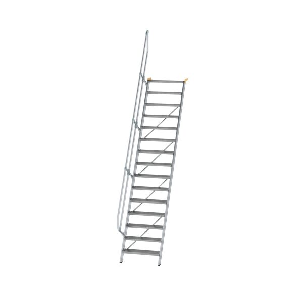 Treppe 60° Stufenbreite 800 mm 15 Stufen Aluminium...