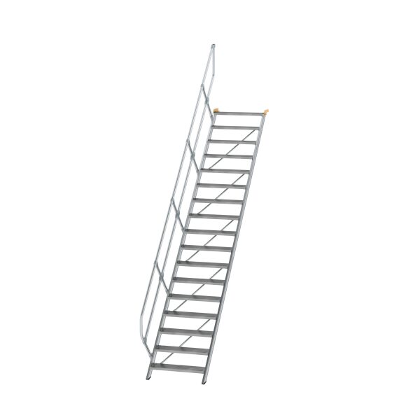 Treppe 45° Stufenbreite 800 mm 17 Stufen Aluminium...