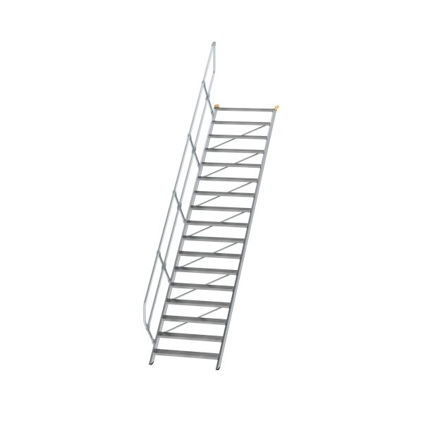 Treppe 45° Stufenbreite 1000 mm 17 Stufen Aluminium...