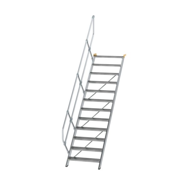 Treppe 45° Stufenbreite 800 mm 12 Stufen Aluminium...