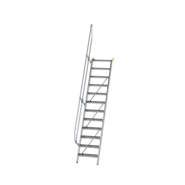 Treppe 60° Stufenbreite 600 mm 12 Stufen Aluminium...