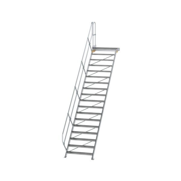 Treppe mit Plattform 45° Stufenbreite 1000 mm 18...