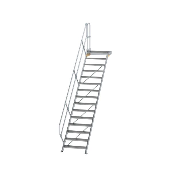 Treppe mit Plattform 45° Stufenbreite 800 mm 15...