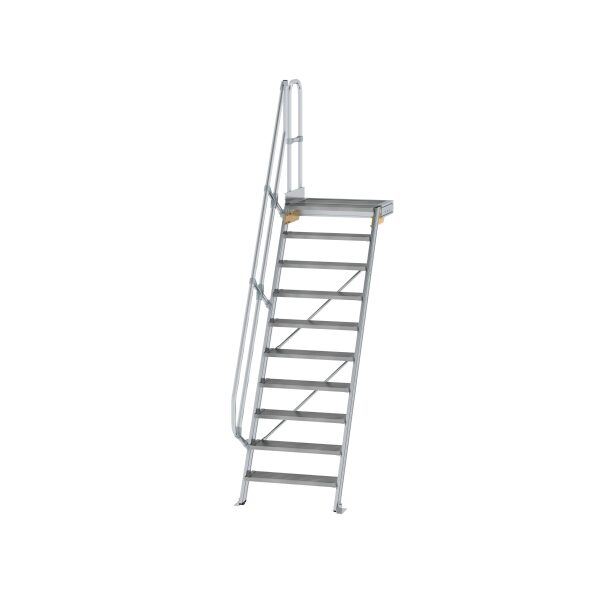 Treppe mit Plattform 60° Stufenbreite 800 mm 10...