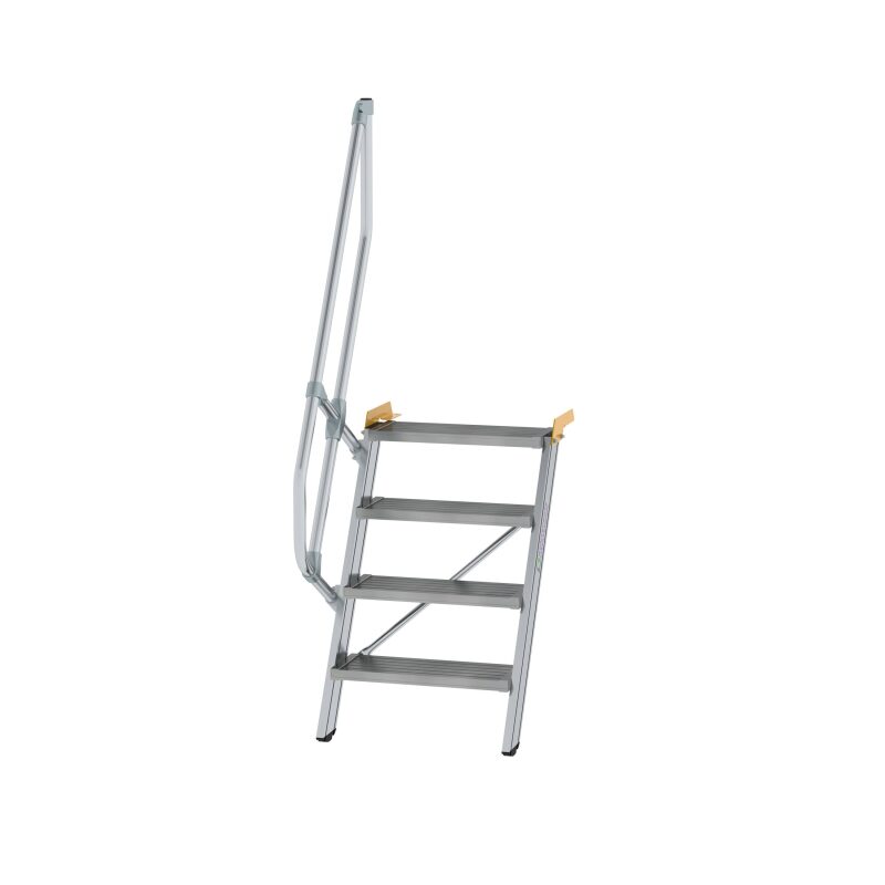 Treppe 60° Stufenbreite 600 mm 4 Stufen Aluminium geriffelt