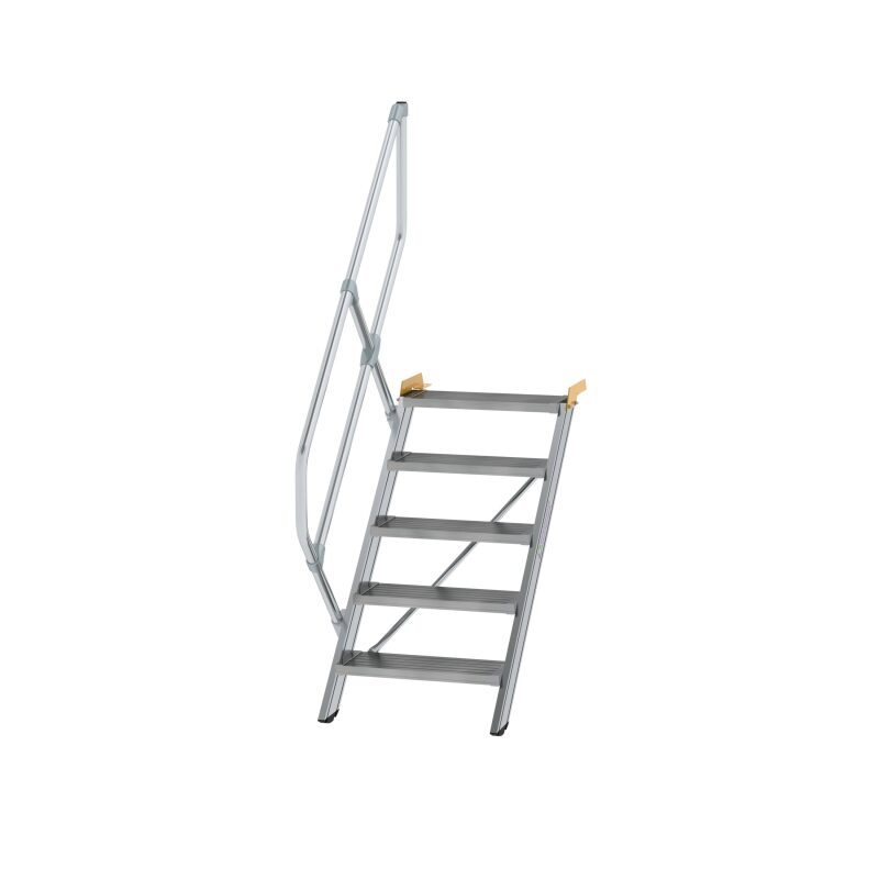 Treppe 45° Stufenbreite 600 mm 5 Stufen Aluminium geriffelt