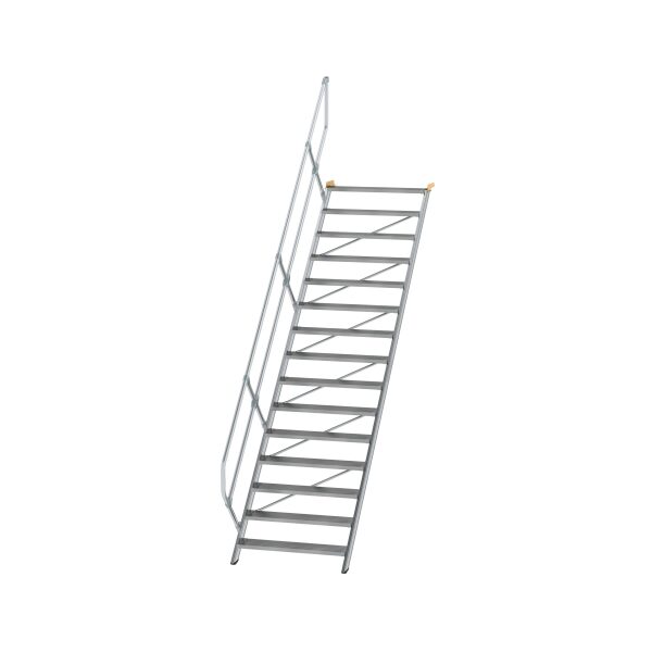 Treppe 45° Stufenbreite 1000 mm 15 Stufen Aluminium...