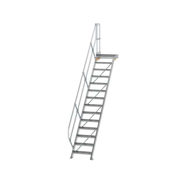 Treppe mit Plattform 45° Stufenbreite 600 mm 14...