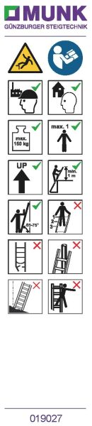 Sprossen-Aufkleber für Mehrzweckleiter (Stop)...