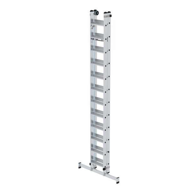 Stufen-Seilzugleiter 2-teilig mit nivello® Traverse 2x12 Stufen