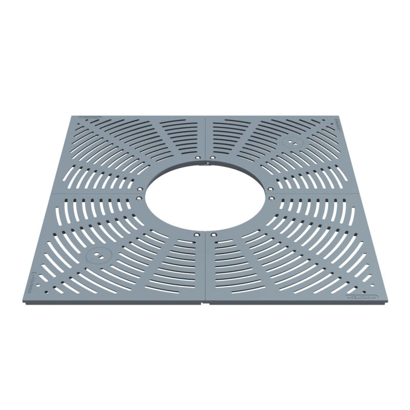 Baumrost Radialdesign 1800x1800 mm, ∅700 mm | Robustes Baumschutzrost aus Gusseisen