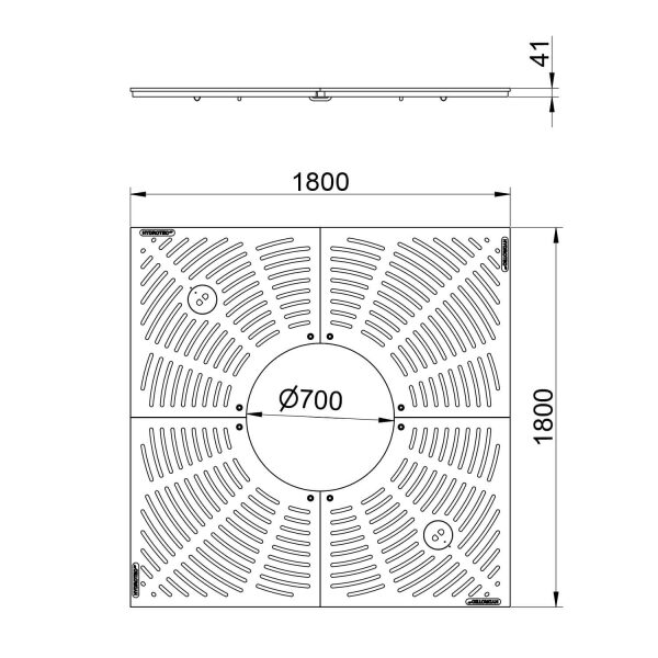 Baumrost Radialdesign 1800x1800 mm, ∅700 mm |...