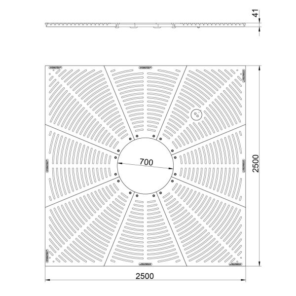 Baumrost Radialdesign 2500x2500 mm, ∅700 mm |...