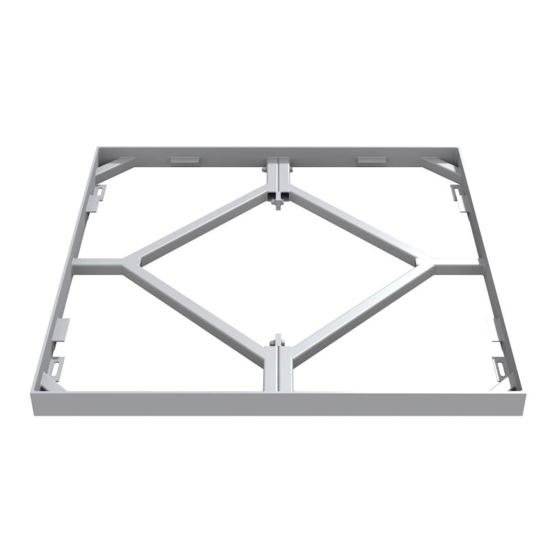 Einlegerahmen Baumrost 1274x1274x80 mm | Verzinkter Stahlrahmen für Baumschutzrost