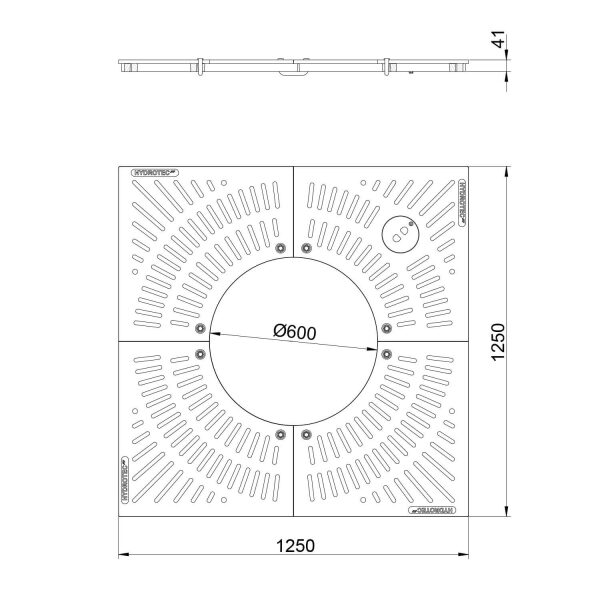 Baumrost Strahlendesign 1250x1250 mm, ∅600 mm |...