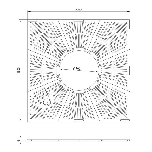 Baumrost Strahlendesign 1800x1800 mm, ∅700 mm |...