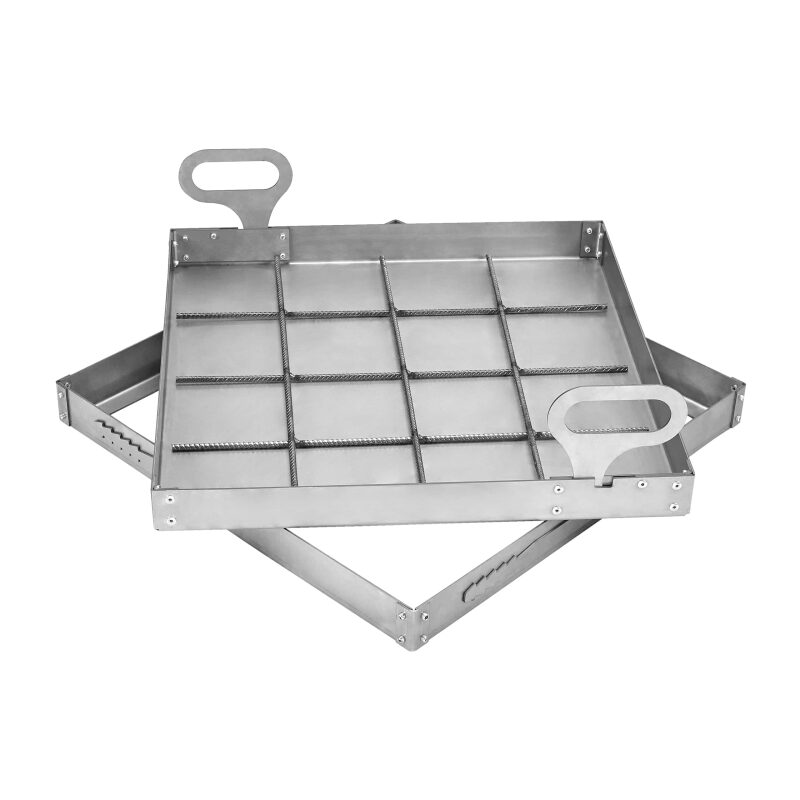 Schachtabdeckung Edelstahl V2A 300x300x50 mm | Schachtdeckel auspflasterbar zum ausheben | A15