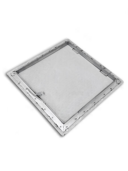 Schachtabdeckung Edelstahl V2A 700x700 mm Tränenblech | Schachtdeckel verstärkt mit Scharnier | A15