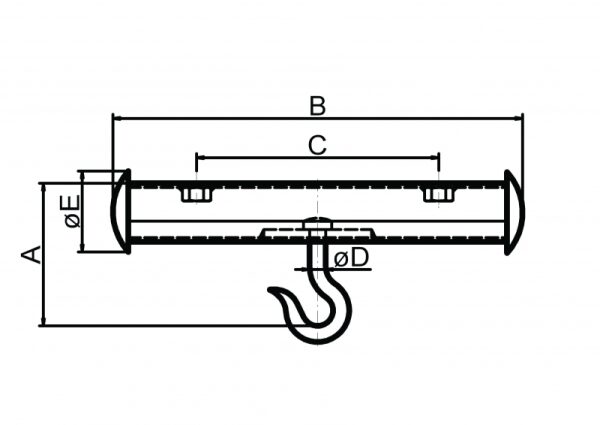 Traverse mit Haken Typ 60