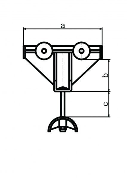 Kabelträger Typ 40, Kunststoff, max. Kabel = 70x 40 mm