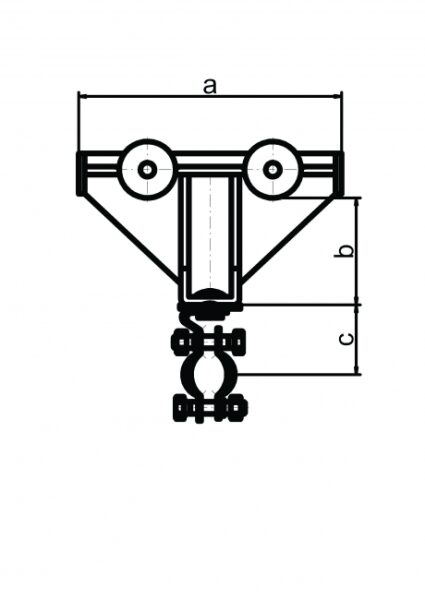 Kabelträger Typ 60, Stahl und Kunststoff; Rundkabel